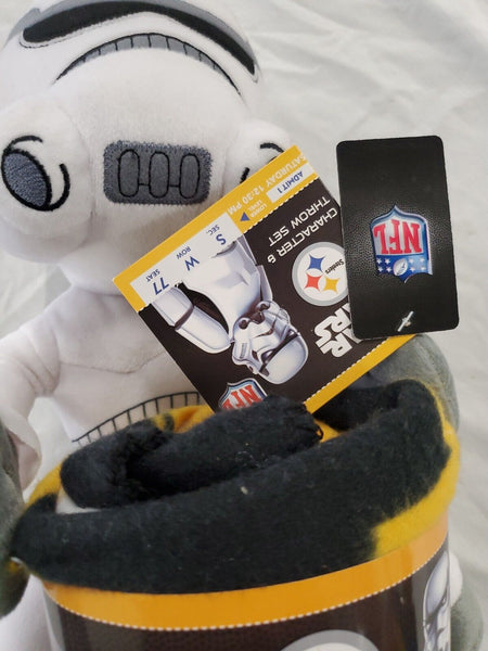 NEW Pittsburgh Steelers Blanket + Star Wars Stormtrooper Plush Set