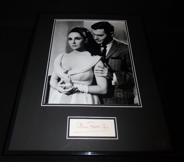 Louis Jourdan Signed Framed 16x20 Photo Display w/ Elizabeth Taylor The VIPs