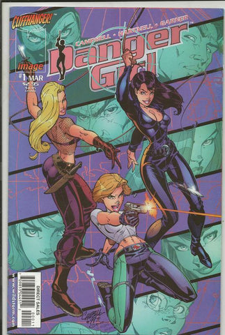 Danger Girl #1 ORIGINAL Vintage 1998 Image Comics Newsstand J Scott Campbell