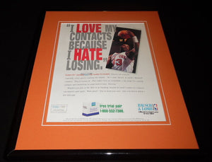 Patrick Ewing 1995 Bausch & Lomb Framed 11x14 ORIGINAL Advertisement Knicks