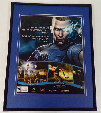 PSI-Ops 2004 Xbox PS2 11x14 Framed ORIGINAL Vintage Advertisement 