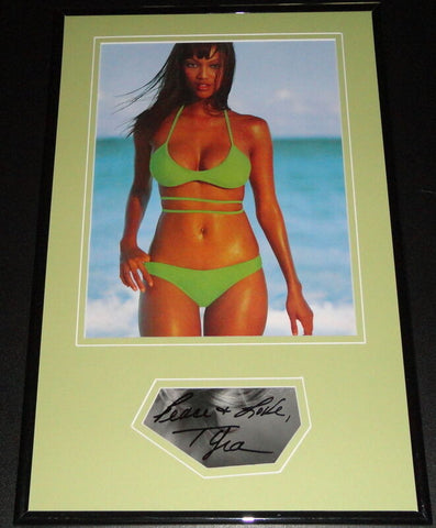 Tyra Banks Signed Framed 11x17 Swimsuit Photo Display