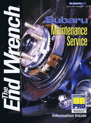 ORIGINAL Vintage Spring 2003 Subaru Maintenance Service Magazine #22