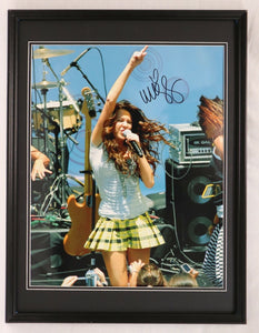 Miley Cyrus Signed Framed 18x24 Photo Display