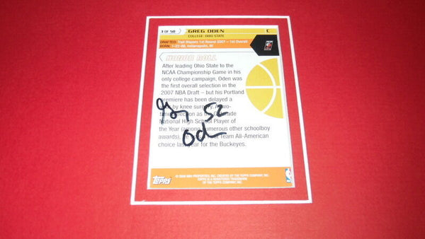 Greg Oden Signed Framed 16x20 Poster Photo Display Ohio State OSU