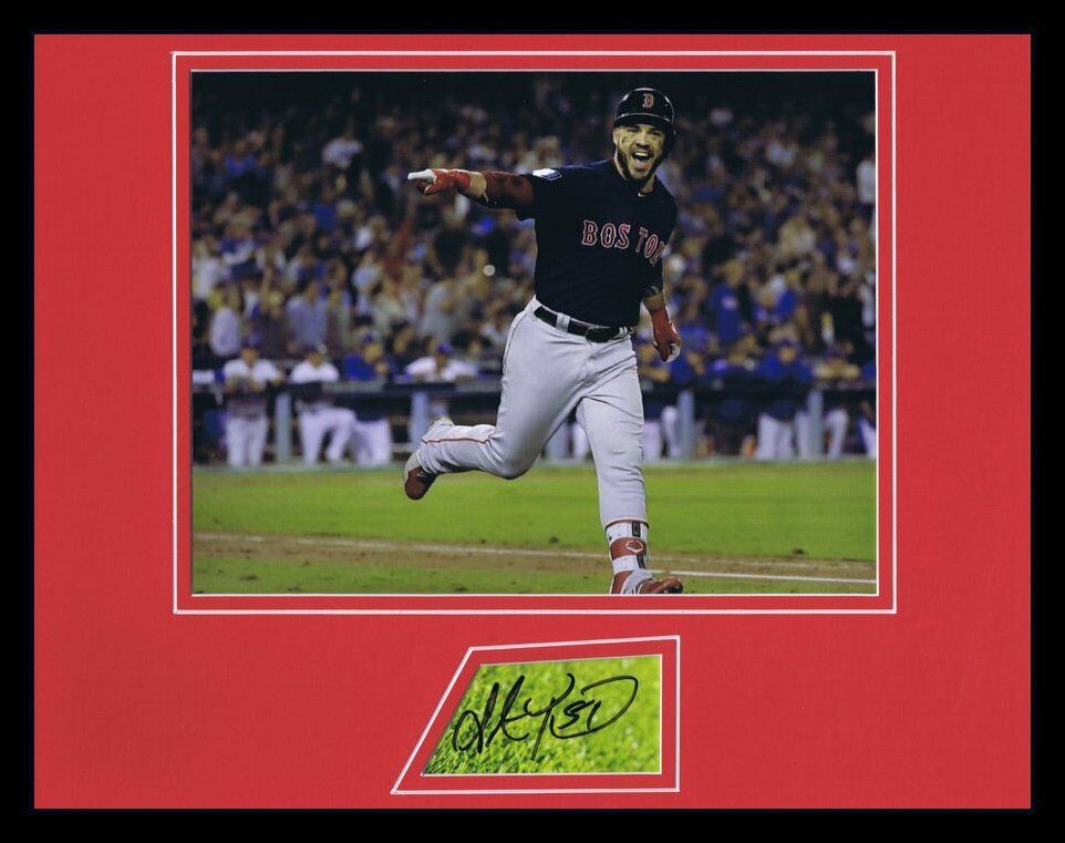 Steve Pearce Signed Framed 11x14 Photo Display Red Sox World Series MVP