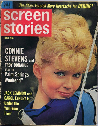 ORIGINAL Vintage December 1963 Screen Stories Magazine Connie Stevens