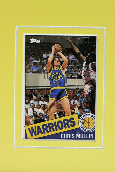 Chris Mullin Framed 16x20 Topps Archives Rookie Card & Photo Display Warriors