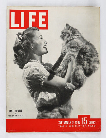 ORIGINAL Vintage Life Magazine Sep 9 1946 Jane Powell / Lucky Strike Ad