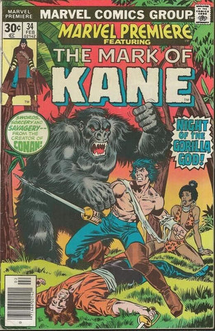 Marvel Premiere #34 ORIGINAL Vintage 1977 Marvel Comics Mark of Kane GGA