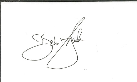 Bela Karolyi Signed 3x5 Index Card 1996 US Olympic Gymnastics Coach