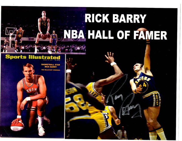 Rick Barry Signed 8x10 Photo Warriors