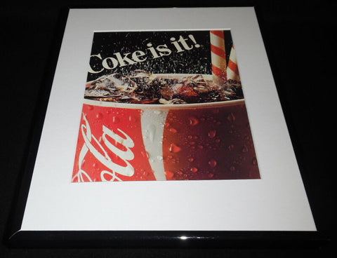 1984 Coca Cola Coke Is It Framed 11x14 ORIGINAL Vintage Advertisement