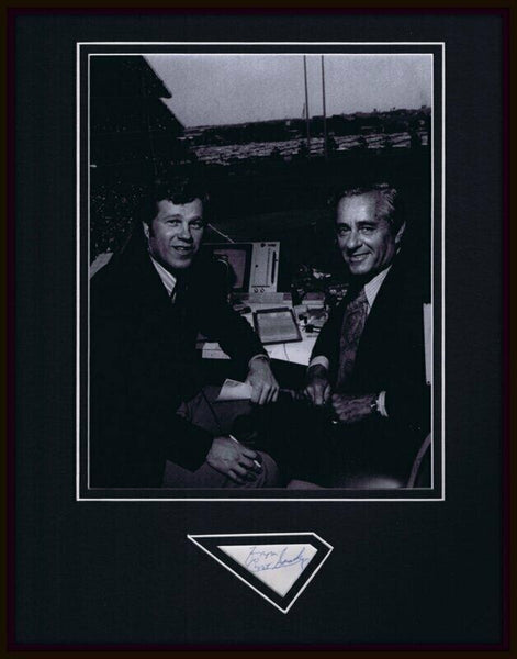 Curt Gowdy Signed Framed 11x14 Photo Display JSA NBC w/ Kubek 