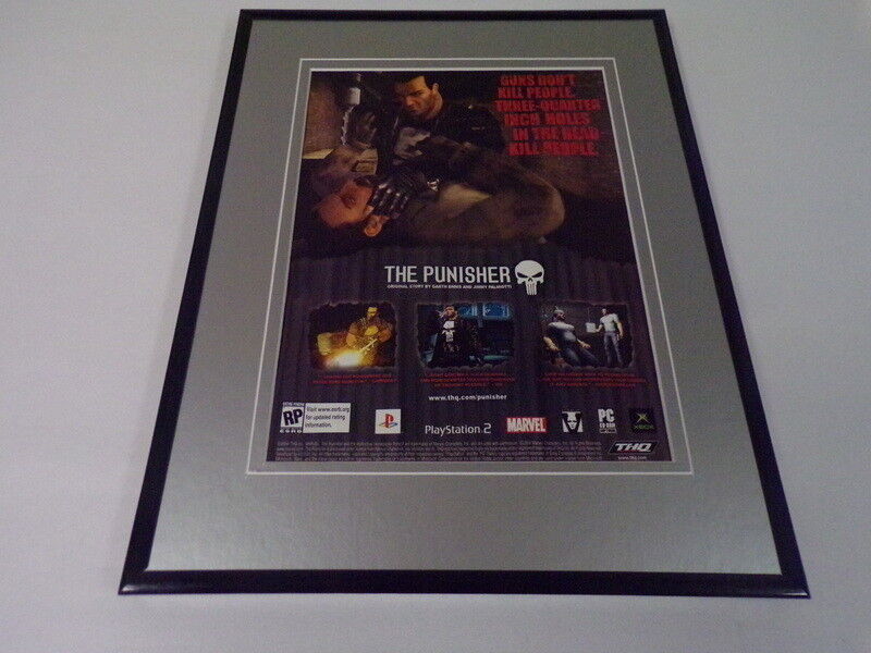 The Punisher 2005 PS2 XBox Framed 11x14 ORIGINAL Advertisement