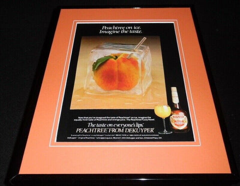 1988 Peachtree Schnapps on Ice DeKuyper Framed 11x14 ORIGINAL Advertisement