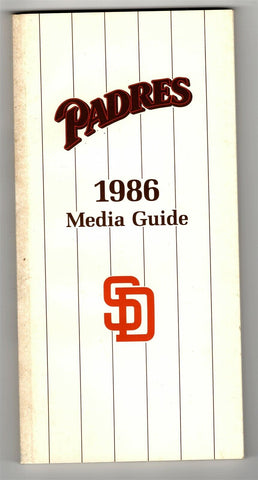 VINTAGE 1986 San Diego Padres Media Guide Tony Gwynn