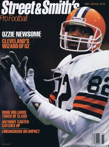 ORIGINAL Vintage 1988 Street + Smith Football Magazine Ozzie Newsome Browns