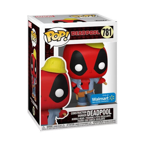 NEW SEALED Funko Pop Figure Marvel Construction Worker Deadpool Walmart