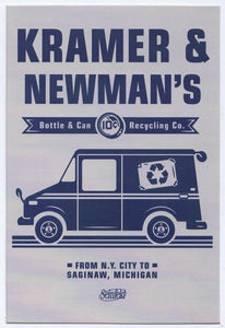 2020 Culturefly Seinfeld 4x6 Kramer & Newman's Bottle & Can Recycling Postcard