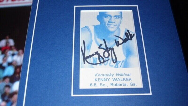 Kenny Sky Walker Dunk Signed Framed 11x17 Photo Display Knicks Kentucky