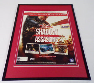 Tenchu Shadow Assassins 2009 Wii Framed 11x14 ORIGINAL Advertisement