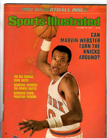 VINTAGE Oct 16 1978 Sports Illustrated Magazine Marvin Webster Knicks