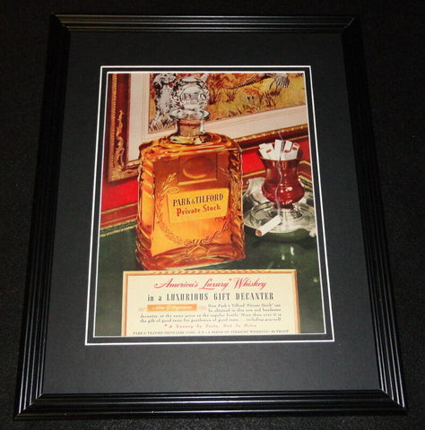 1952 Park & Tillford Private Stock Whiskey 11x14 Framed ORIGINAL Advertisement