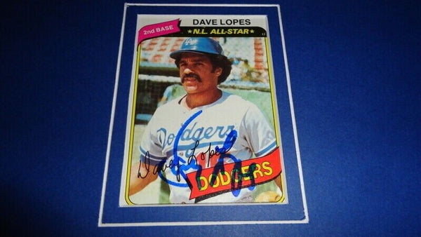 Davey Lopes Signed Framed 11x17 Photo Display Dodgers