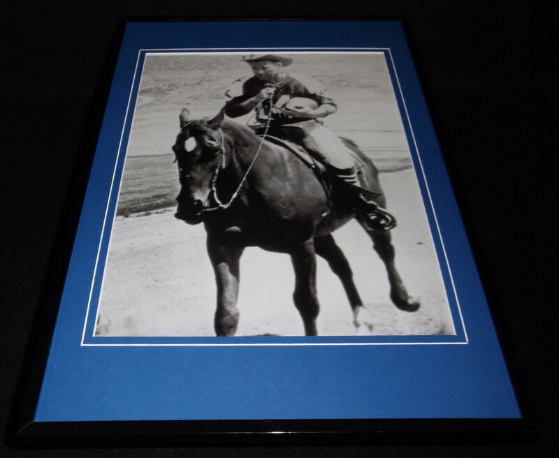 Eddie Lebaron on Horseback Framed 11x17 Photo Poster Display Dallas Cowboys