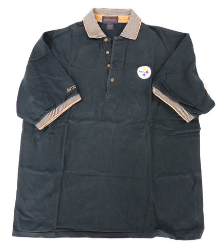 NEW w/o Tags VINTAGE 1990s Pittsburgh Steelers Antigua Golf Shirt Large LG L