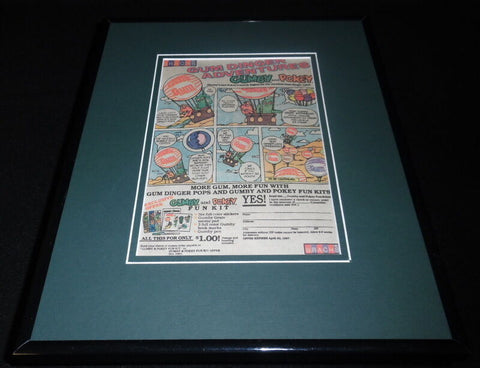 1987 Brach's Gumby & Pokey 11x14 Framed ORIGINAL Vintage Advertisement 