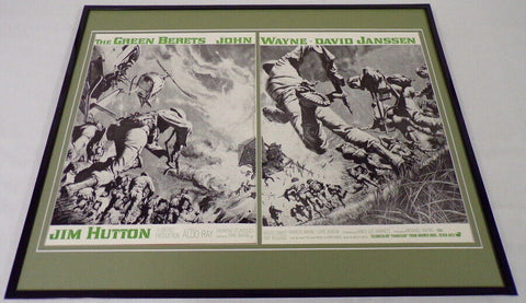 1968 Green Berets John Wayne 16x20 ORIGINAL Framed Industry Advertisement  