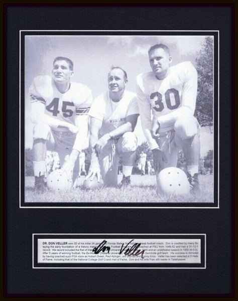 Coach Don Veller Signed Framed 11x14 Photo Display JSA Florida State