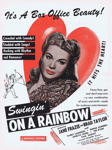 Swingin on a Rainbow 1945 ORIGINAL Vintage 9x12 Industry Ad Jane Frazee