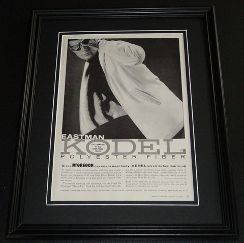 1959 Eastman Kodel Polyester Fiber 11x14 Framed ORIGINAL Vintage Advertisement