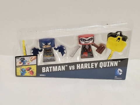 ORIGINAL Vintage 2016 Mattel Rip Spin Warriors Batman vs Harley Quinn