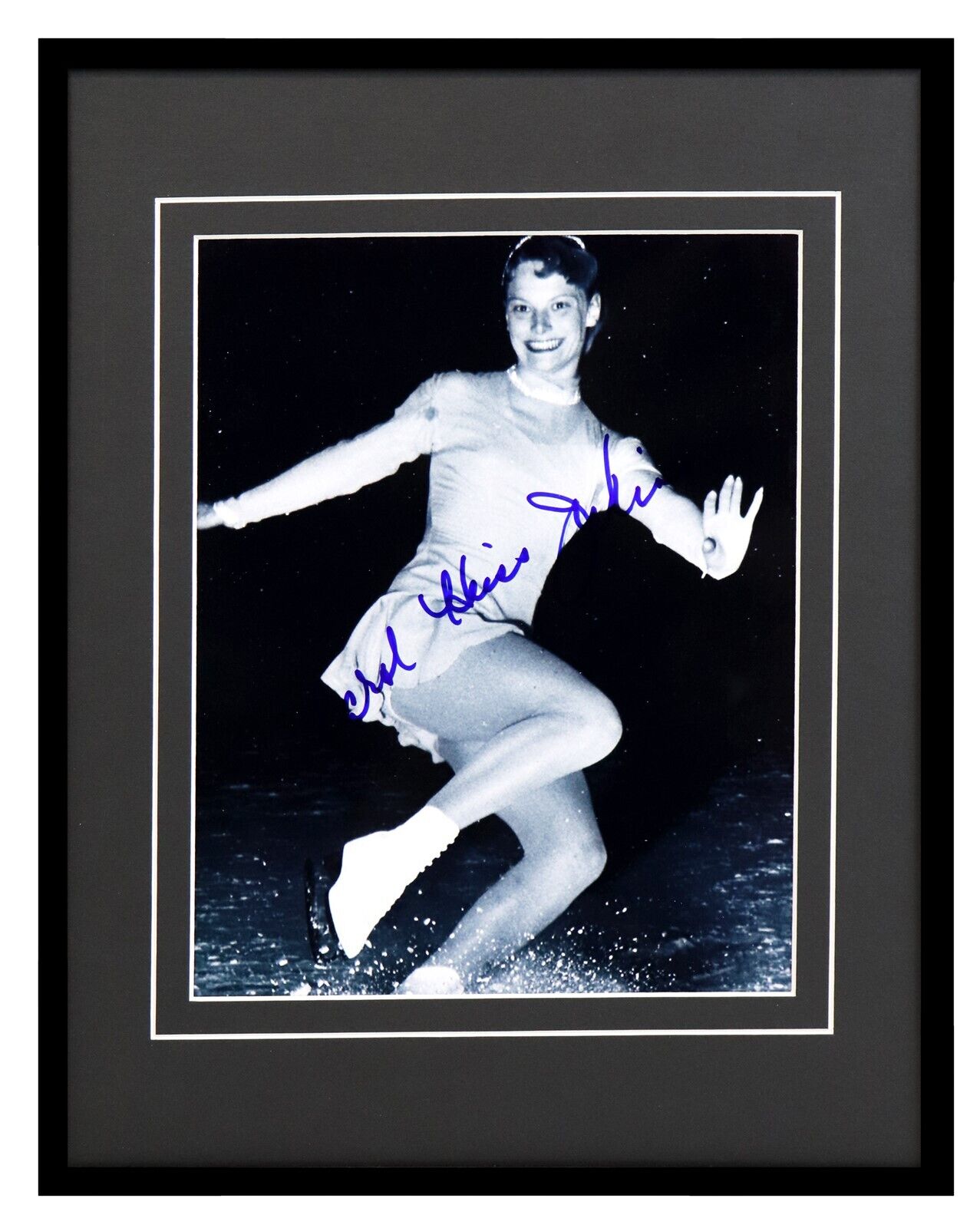 Carol Heiss Jenkins Signed Framed 11x14 Photo Display 