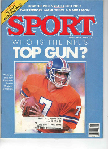 Jan 1987 Sport Magazine John Elway Broncos