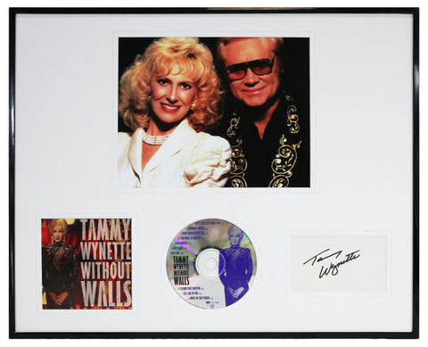 Tammy Wynette Signed Framed 16x20 CD & Photo Display w/ George Jones