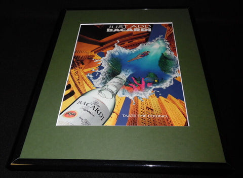 1995 Bacardi Rum Framed 11x14 ORIGINAL Vintage Advertisement