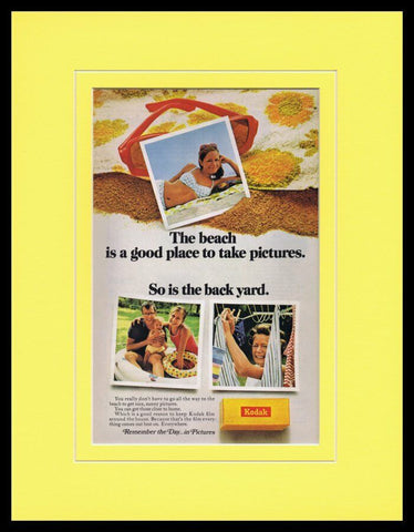 1968 Kodak Film Framed 11x14 ORIGINAL Vintage Advertisement