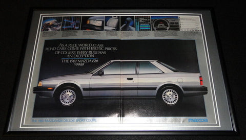 1987 Mazda 626 Framed 12x18 ORIGINAL Advertisement 