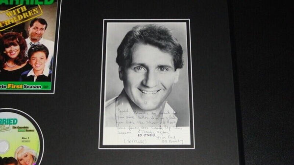 Ed O'Neill Signed Framed Vintage Photo Note & DVD Display Married W Children