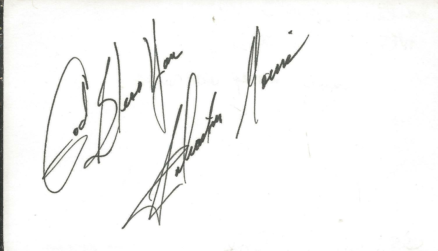 Julianne Morris Signed 3x5 Index Card Young and the Restless 