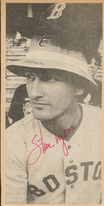 Steve Lyons Signed Vintage Newspaper Photo Red Sox