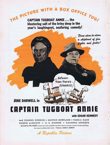 Captain Tugboat Annie 1945 ORIGINAL Vintage 9x12 Industry Ad Jane Darwell