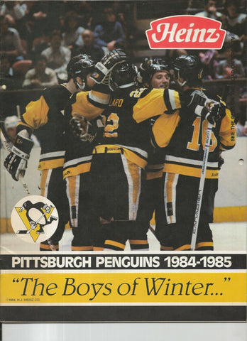 VINTAGE 1984 Heinz Pittsburgh Penguins Calendar Mario Lemieux Rookie (Writing)