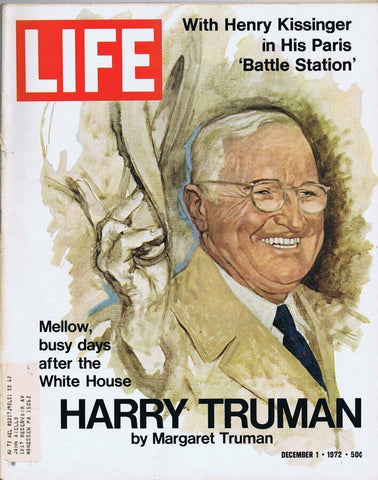 ORIGINAL Vintage Life Magazine December 1 1972 Harry S Truman