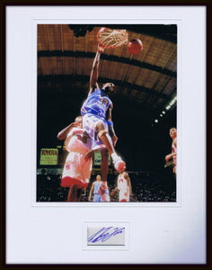 Antawn Jamison Signed Framed 11x14 Photo Display FLEER North Carolina